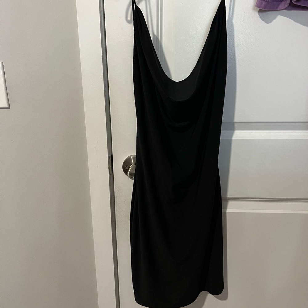 black back less dress, soft material sexy
